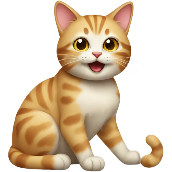 Cat with fun emoji