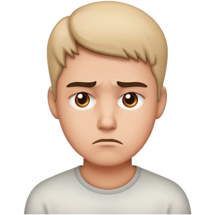 Disappointed serious face emoji