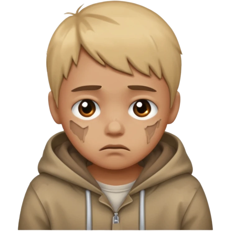 A poor child emoji