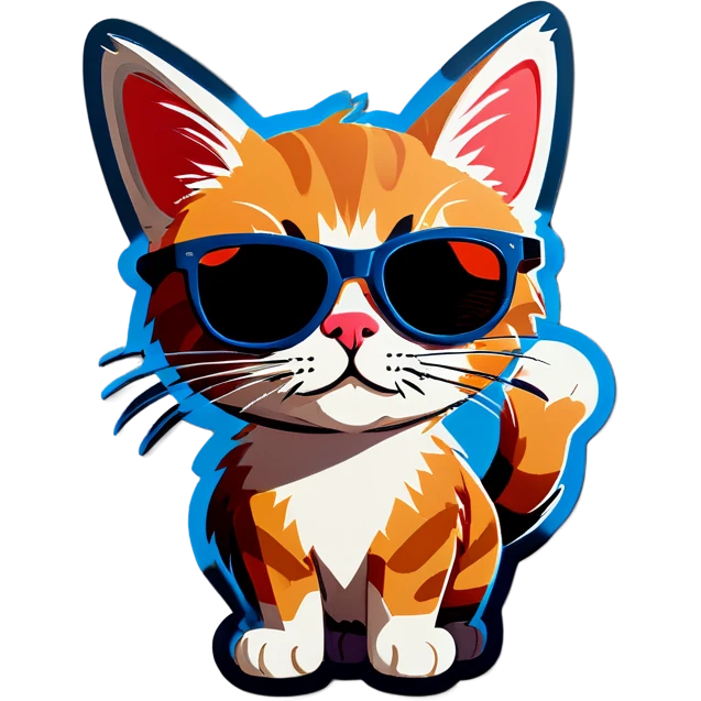 Cat with sunglasses emoji