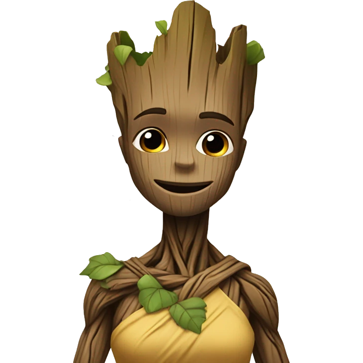 Groot in dress emoji