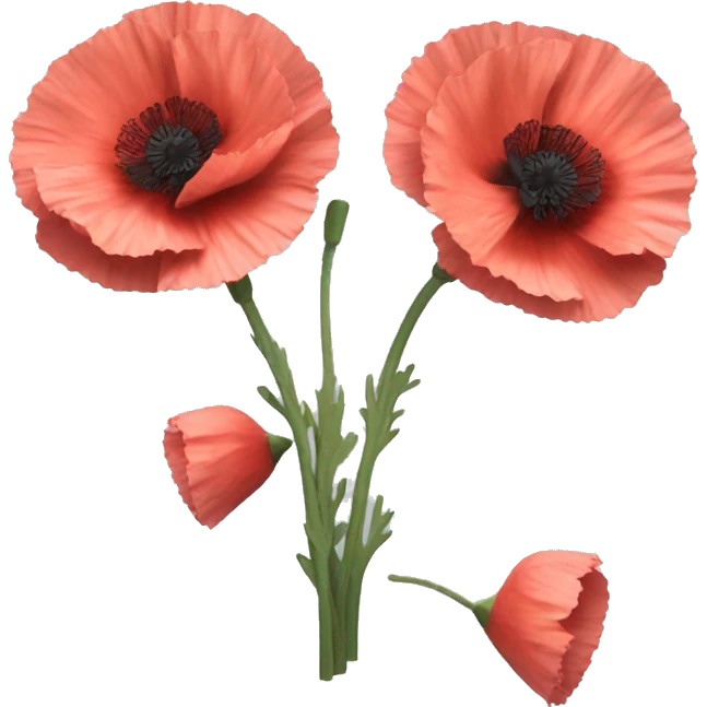 Carnation poppy emoji