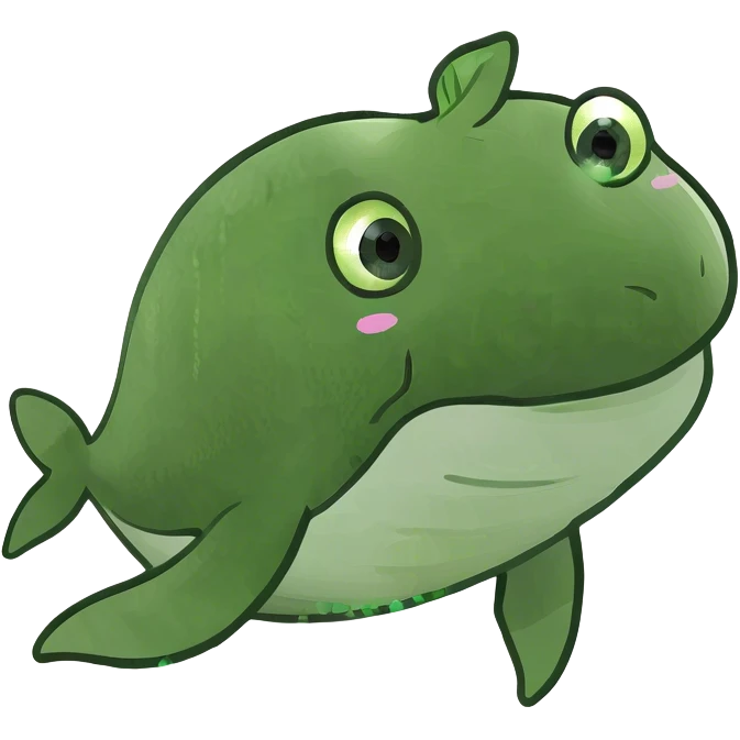 Kawaii glitter cute whale  emoji