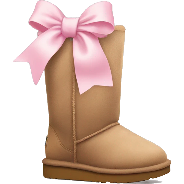 Ugg boots with a baby pink bow  emoji
