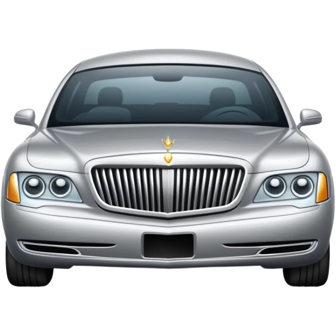 Luxury silver Limousine emoji