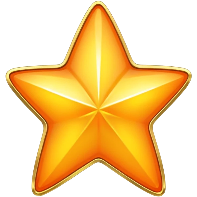 A star coin coin is yellow and star is orange emoji
