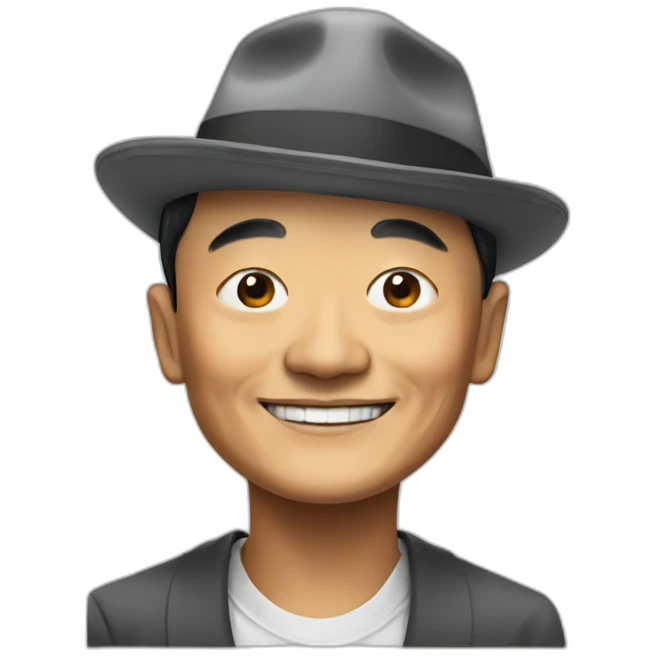Jack Ma with a hat emoji