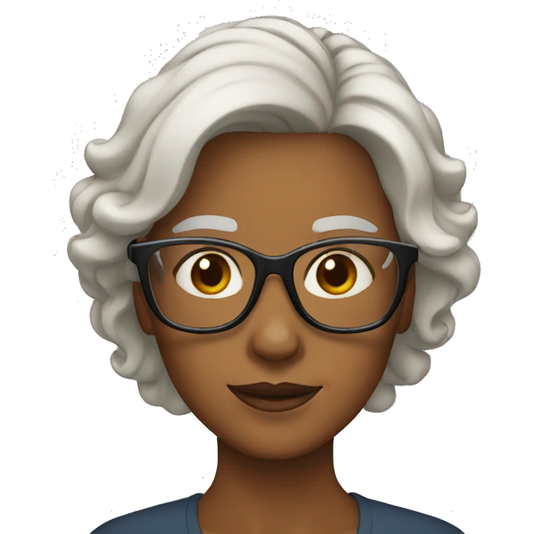 woman glasses 50 years old emoji