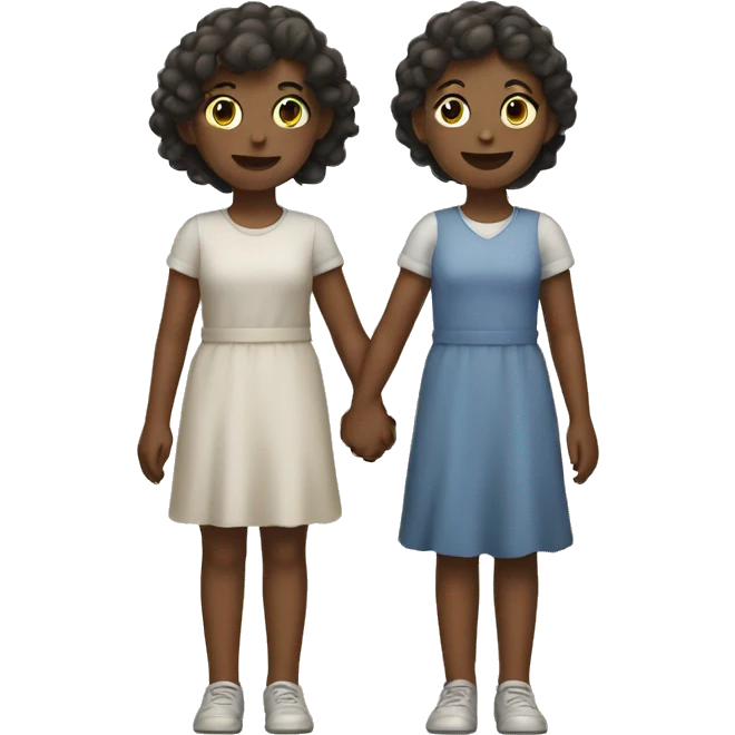 Two girls holding hands emoji