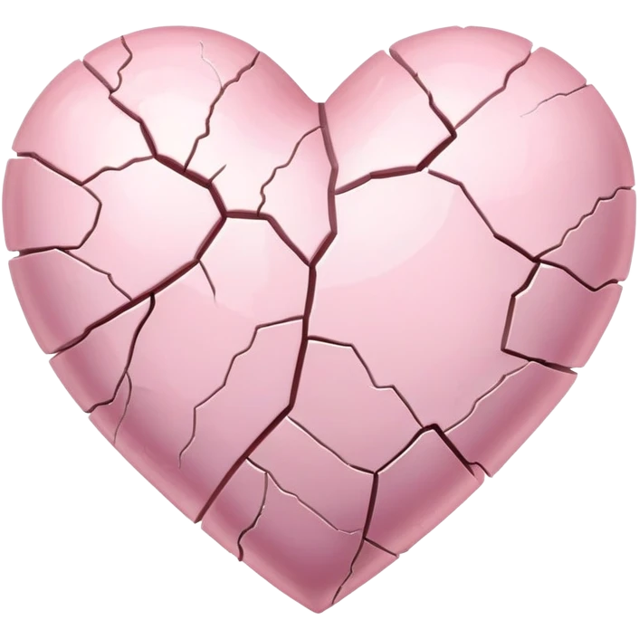 cracked pastel pink heart with light coming from inside emoji