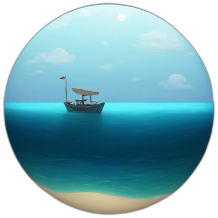 una vaca la luna el mar emoji