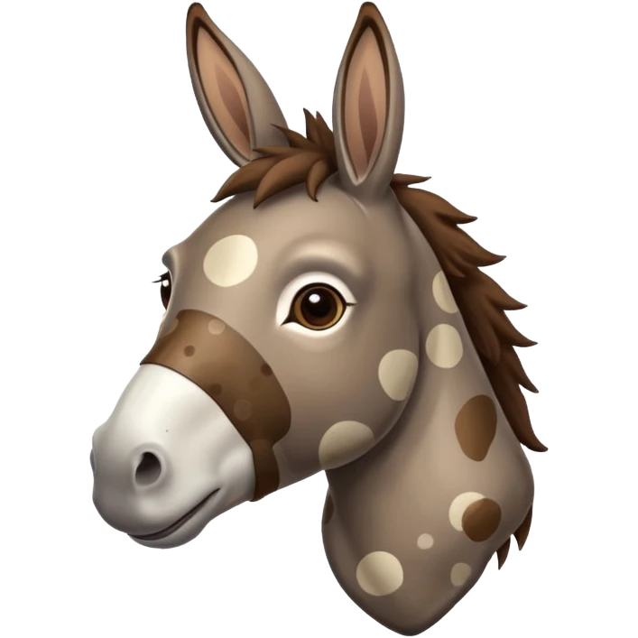 polka dots donkey  emoji