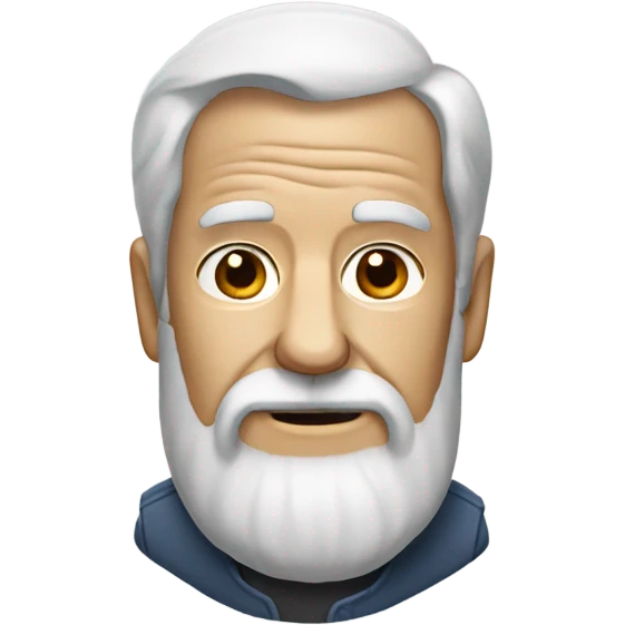 old man with beard portrait emoji