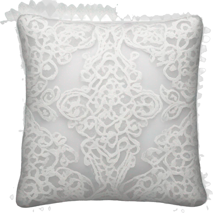 white lace pillow emoji