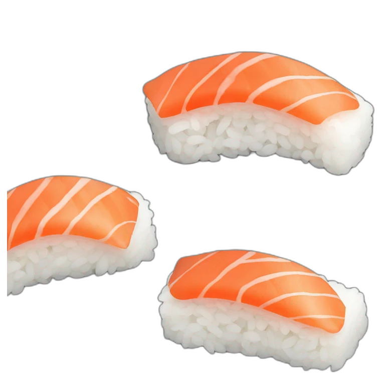 long sushi with salmon burn emoji