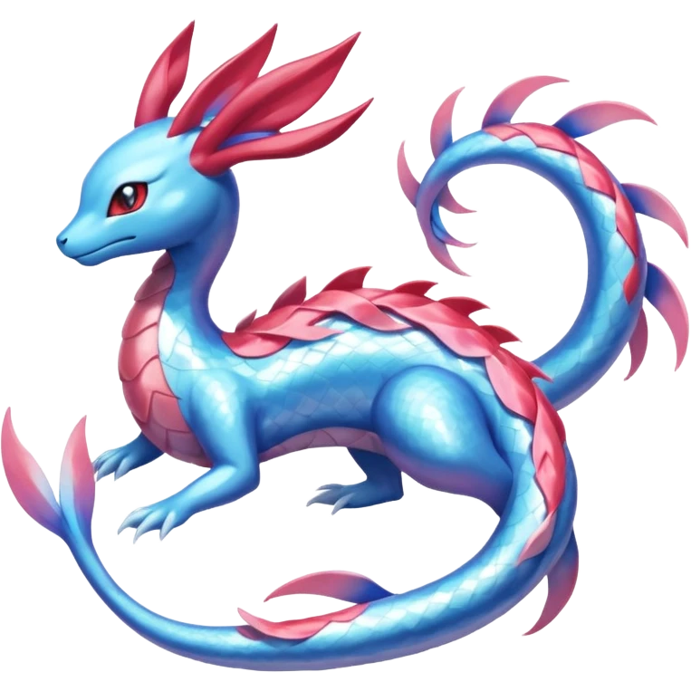 Hydro-elemental Salamence-Milotic-Sylveon-Fakémon-fusion (full body) emoji