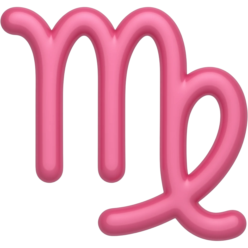 Virgo sign pink emoji