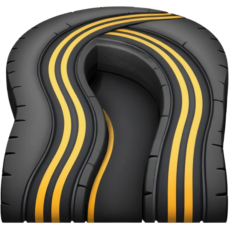 Tire Tracks on a road  emoji