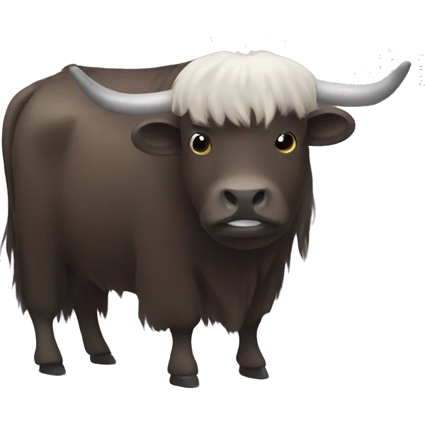 yak that has been shaved emoji