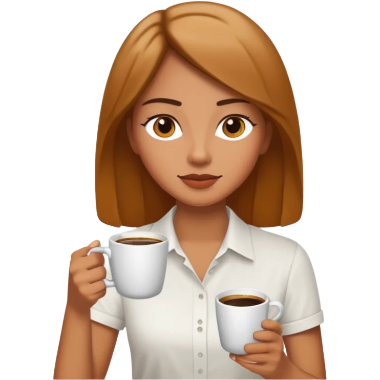Kedi bayan kahve emoji