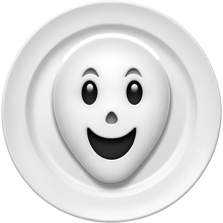 ghost shaped plate emoji