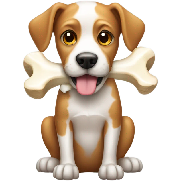 Dog with bone emoji