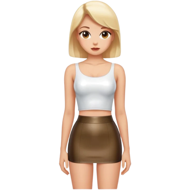 tight  short mini latex skirt and short top  emoji