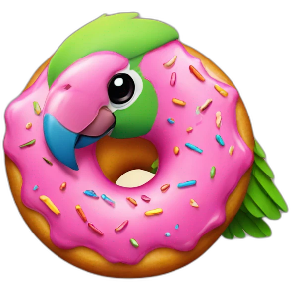 donut parrot emoji
