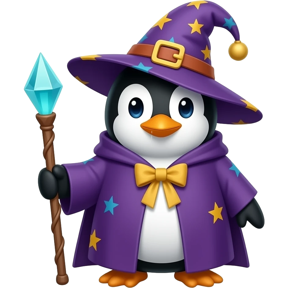 Penguin Wizard emoji