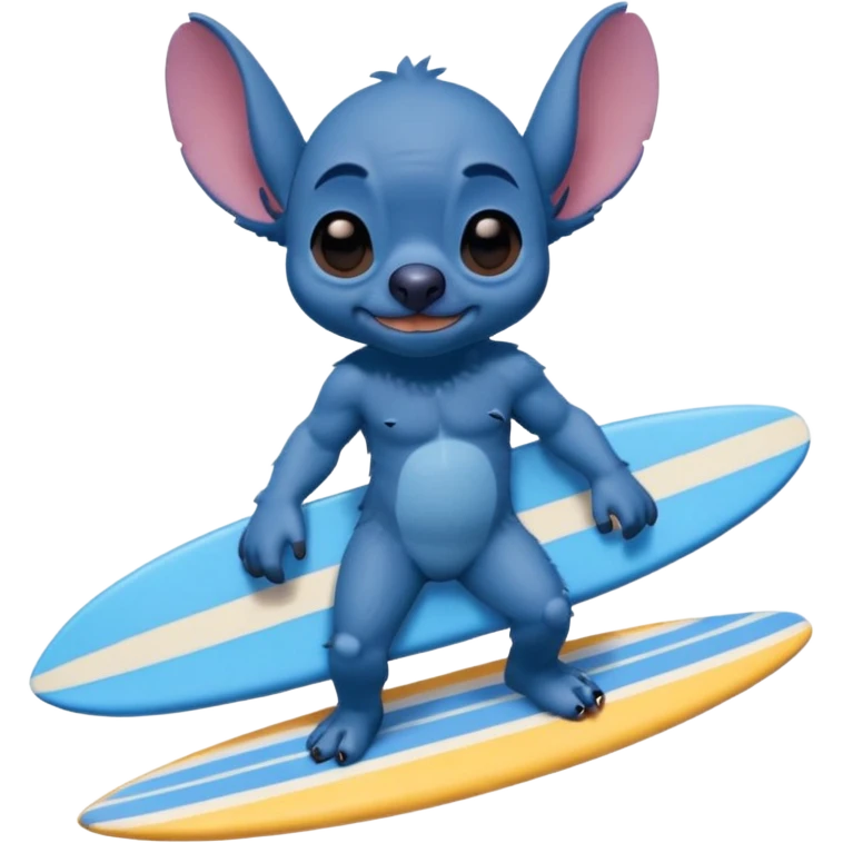Stitch walking on the beach emoji