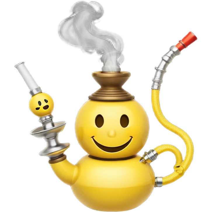 smiley with hookah emoji