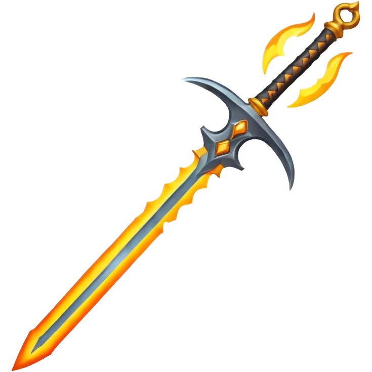 Flame sword emoji