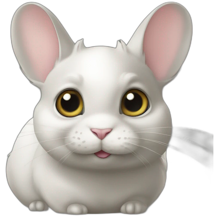 Chat de race British chinchilla gold avec des yeux verts emoji