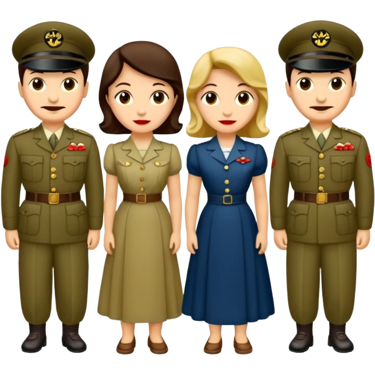 1940 takım elbise giyinen insanlar emoji