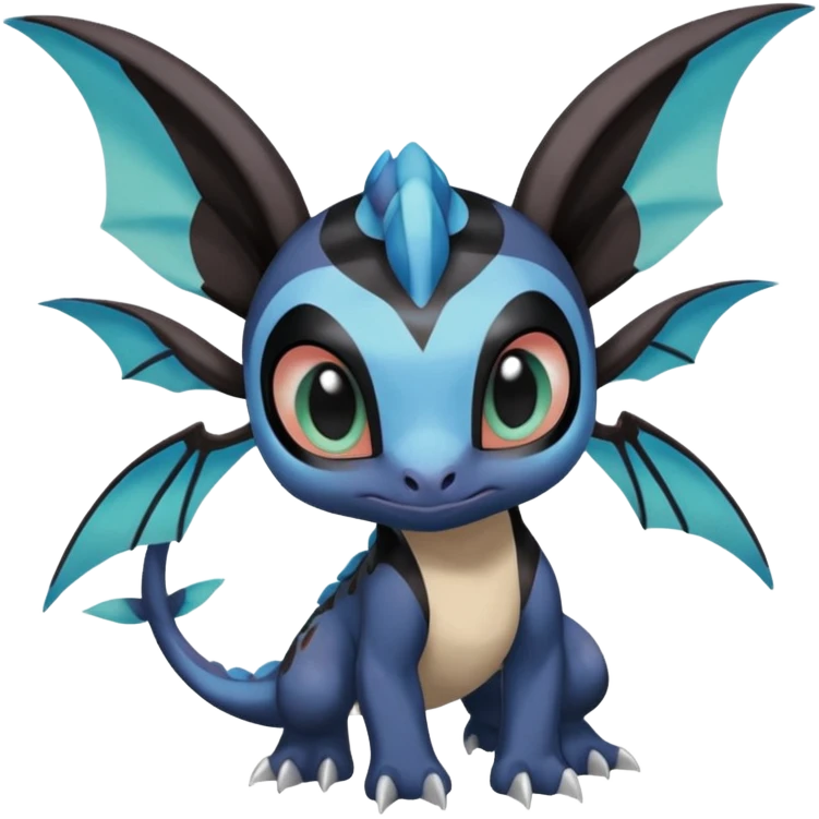 Meloetta-Noivern-Stitch-Toothless-Fakémon-creature-hybrid emoji