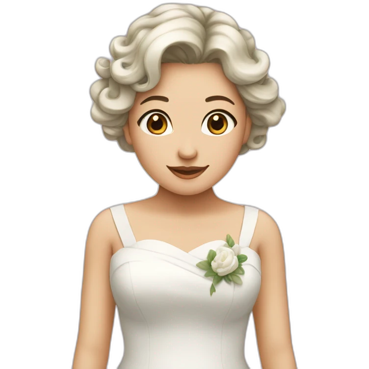 穿婚纱的绿色的人 emoji