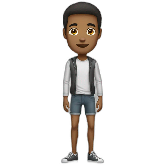 Guy thin legs emoji