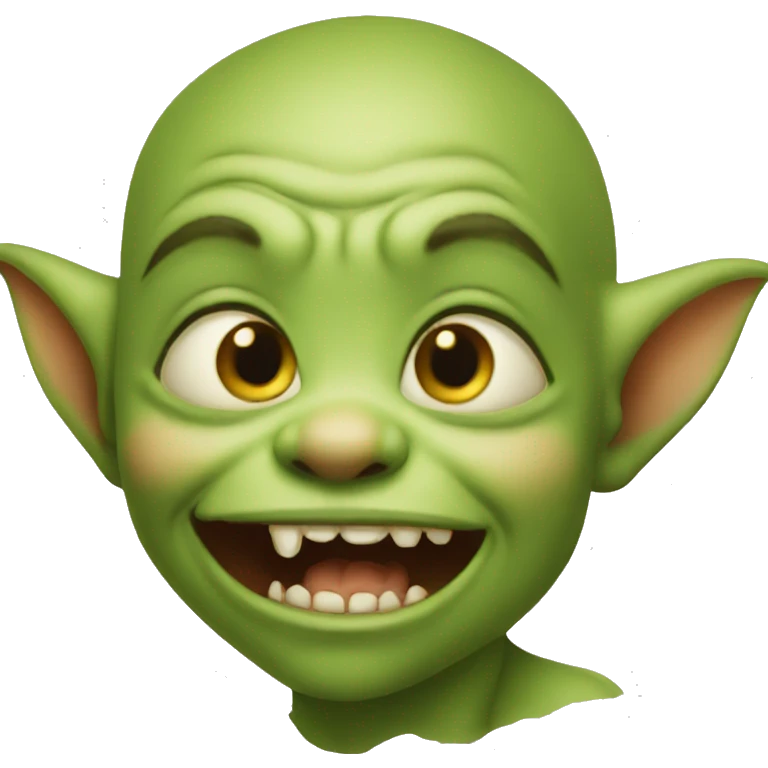 Goblin baby cute face emoji
