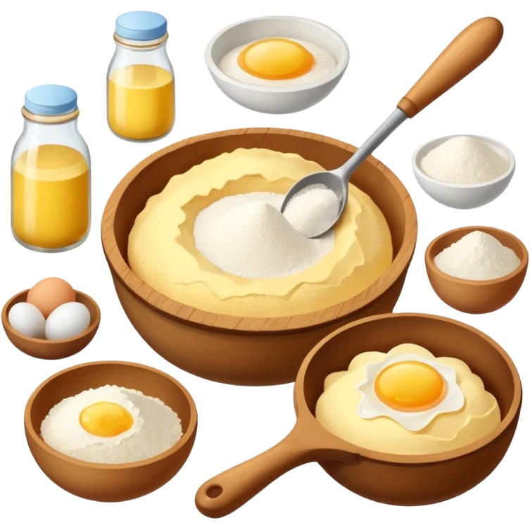 baking ingredients before preparation emoji