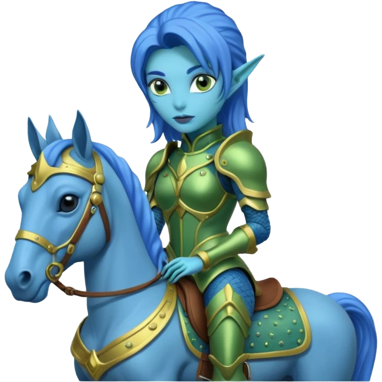 lady alien on horse emoji