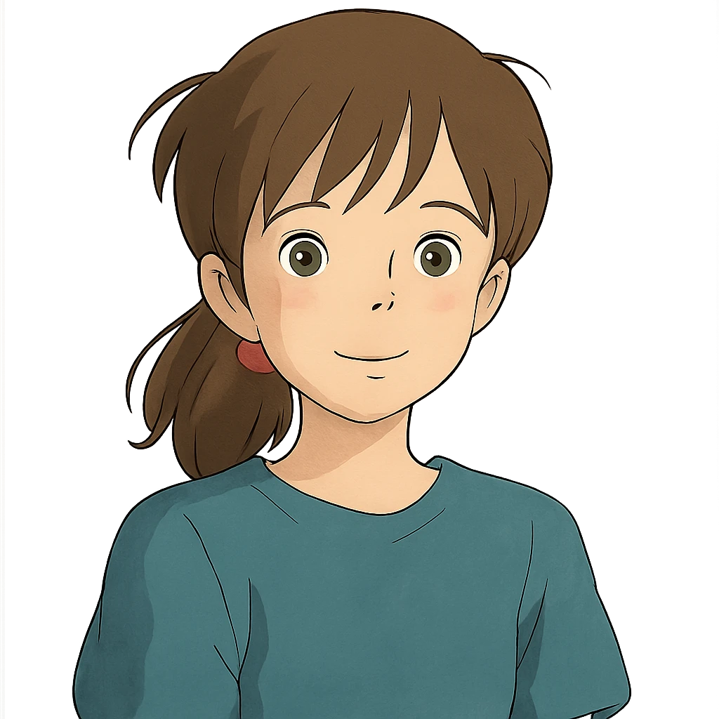 anime girl in ghibli style emoji