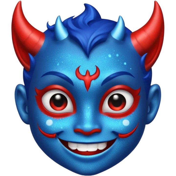 glitter azul little devil emoji