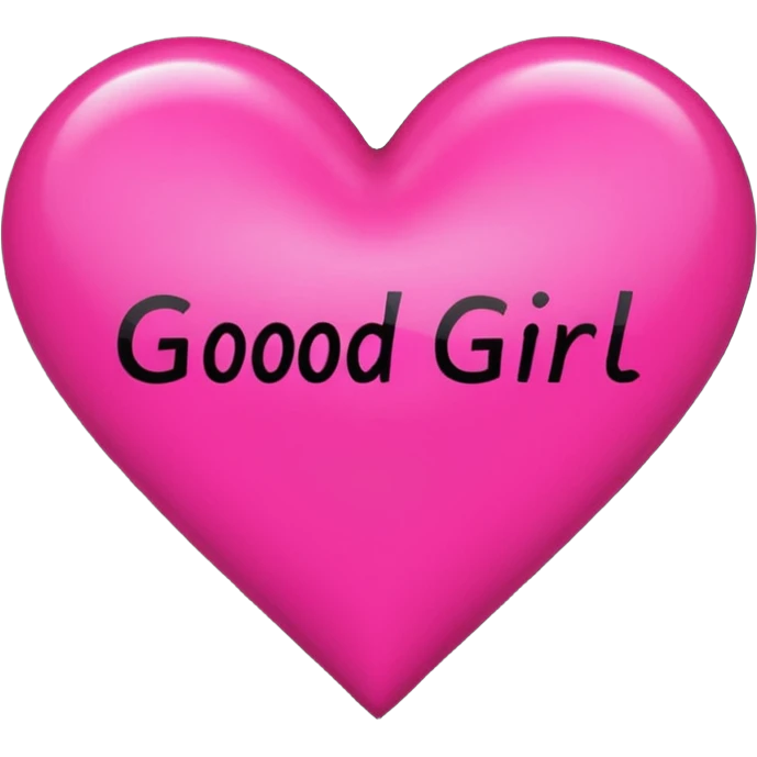 Hot pink heart that says good girl gone bad  emoji