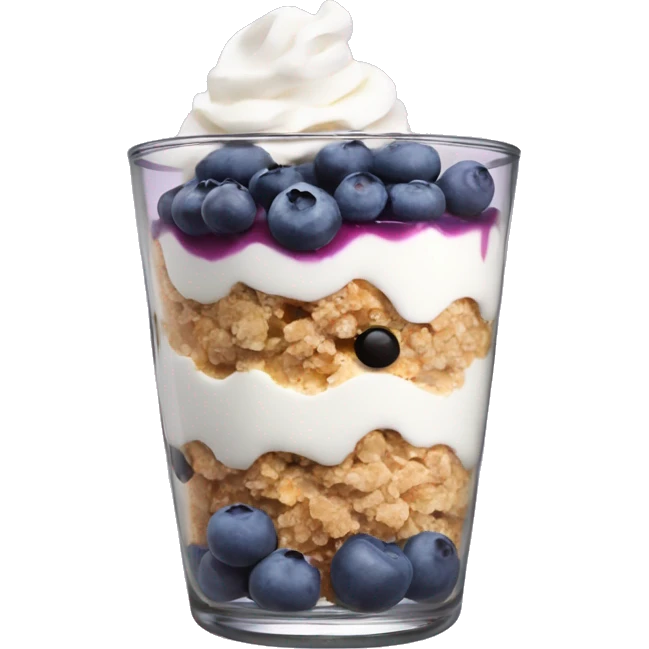 blueberry crumble yogurt parfait emoji