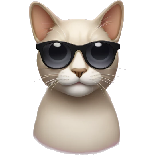 Cat with sunglasses emoji