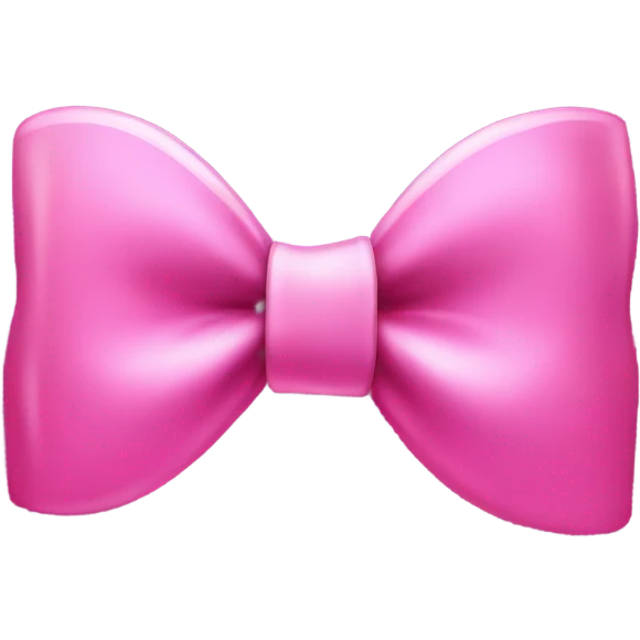 Pink bow on a disco emoji