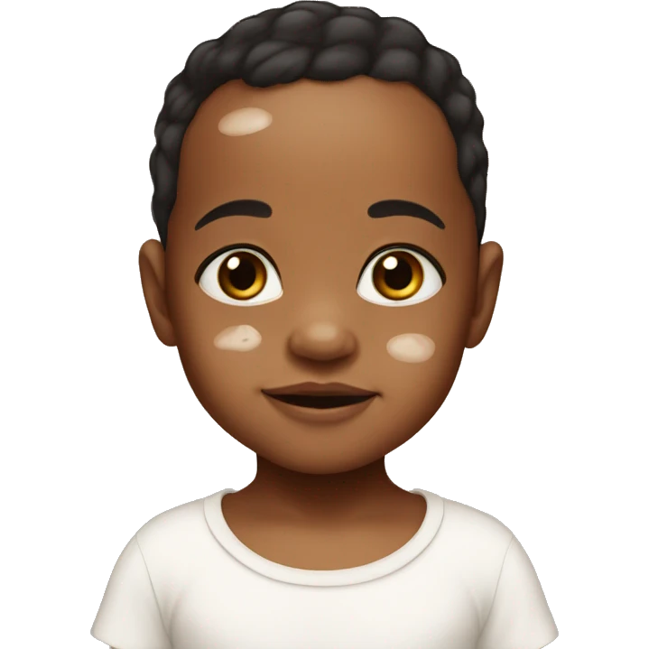 Baby with Vitiligo skin condition  emoji