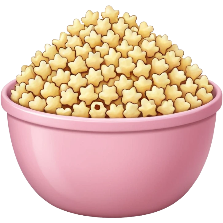 Light pink bowl with popcorn in it emoji
