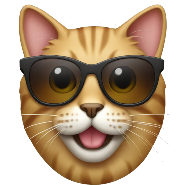 Cat with sunglasses emoji