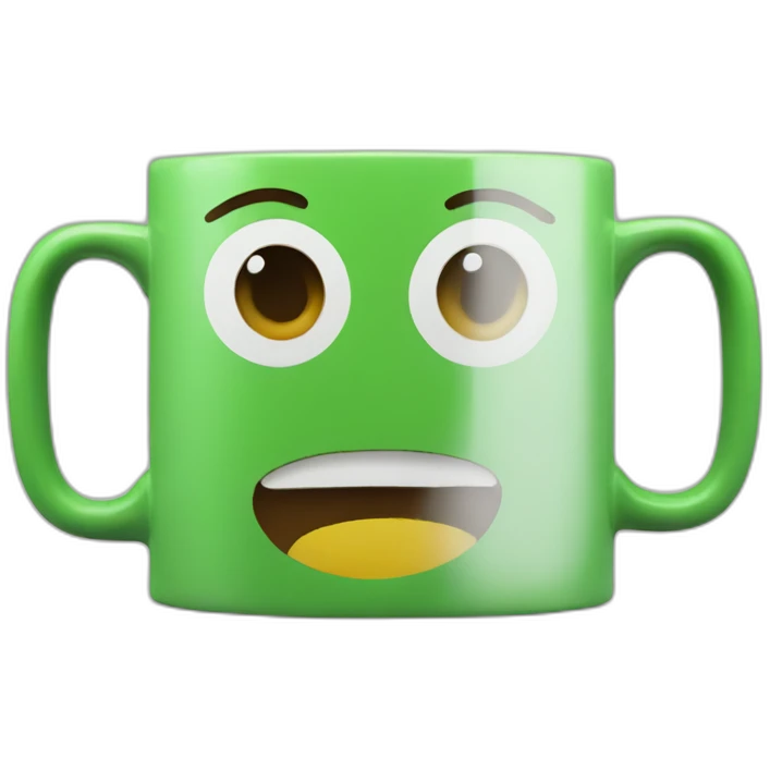 Green coffee mug emoji